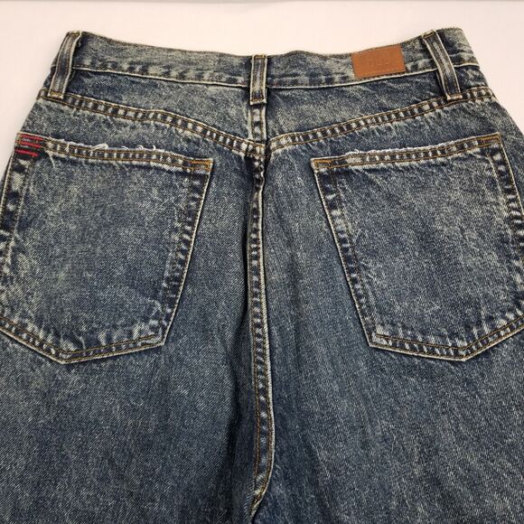 Urban Outfitters BDG Jeans Womens 29 Blue High Rise Baggy Skater Acid Distressed - Picture 4 of 12